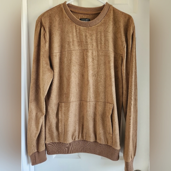 Zara Man Brown Large Pocket Sweater Size Medium Crewneck Pullover - Picture 1 of 9